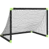 vidaXL Portería de fútbol infantil plegable negra 90x64x64 cm Online