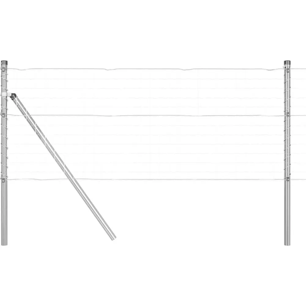 vidaXL Vallas De Jardín-Poste de Valla 26 pcs Gris 3,2 x 3,2 x 80 cm