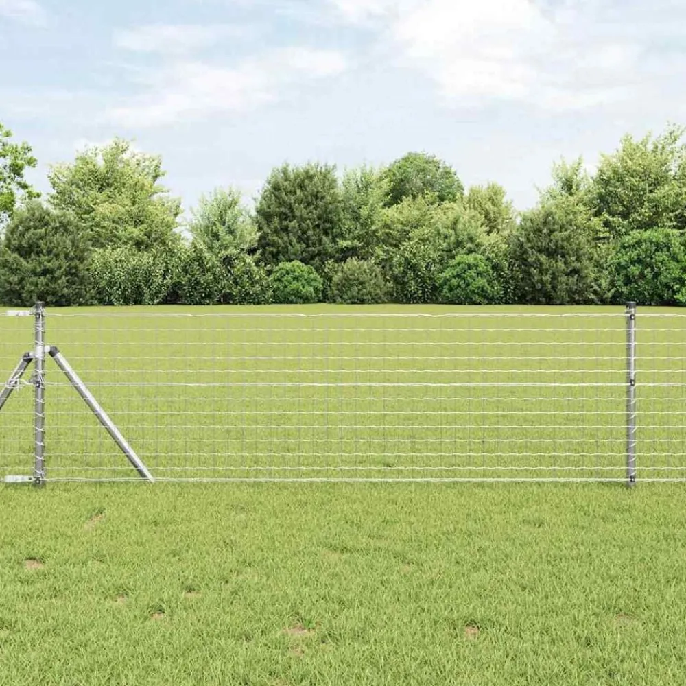 vidaXL Vallas De Jardín-Poste de Valla 26 pcs Gris 3,2 x 3,2 x 80 cm