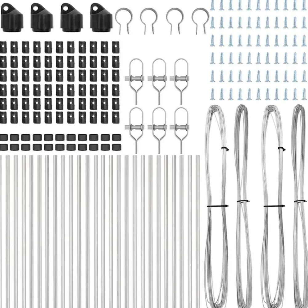 vidaXL Vallas De Jardín-Poste de Valla 26 pcs Gris 3,2 x 3,2 x 80 cm