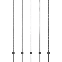 vidaXL Poste de Valla 5 pcs Gris 150 cm Acero Acero/gris Clearance