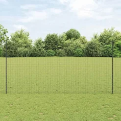 vidaXL Poste de Valla 5 pcs Gris 150 cm Acero Acero/gris Clearance