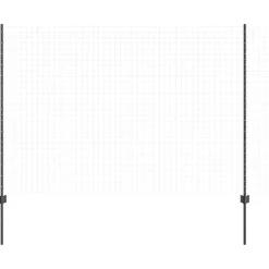 vidaXL Poste de Valla 5 pcs Gris 150 cm Acero Acero/gris Clearance