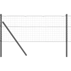 vidaXL Poste de Valla 26 pcs 3,2 x 3,2 x 80 cm Gris