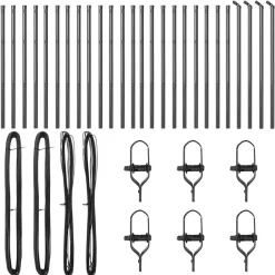 vidaXL Poste de Valla 26 pcs 3,2 x 3,2 x 80 cm Gris
