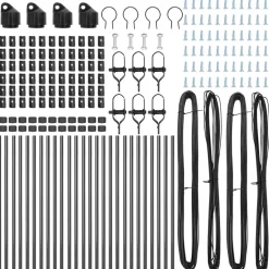 vidaXL Poste de Valla 26 pcs 3,2 x 3,2 x 80 cm Gris