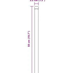 vidaXL Poste de Valla 2 pcs 50 cm Verde Outlet