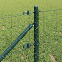 vidaXL Poste de Valla 7 pcs Acero Verde Hot