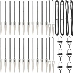 vidaXL Vallas De Jardín-Poste de Valla 26 pcs 3,2 x 3,2 x 105 cm