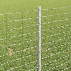 vidaXL Vallas De Jardín-Poste de Valla 22 pcs Plateado 140 cm Acero