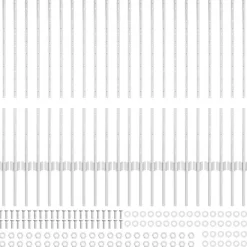 vidaXL Vallas De Jardín-Poste de Valla 22 pcs Plateado 140 cm Acero