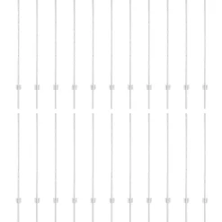 vidaXL Vallas De Jardín-Poste de Valla 22 pcs Plateado 160 cm Acero