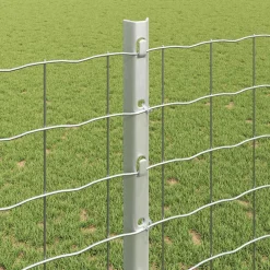 vidaXL Vallas De Jardín-Poste de Valla 22 pcs Plateado 160 cm Acero