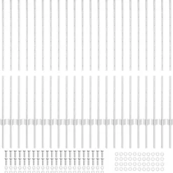 vidaXL Vallas De Jardín-Poste de Valla 22 pcs Plateado 160 cm Acero