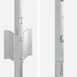 vidaXL Vallas De Jardín-Poste de Valla 22 pcs Plateado 160 cm Acero