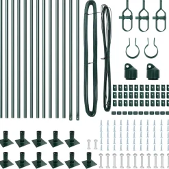 vidaXL Poste de Valla 13 pcs Acero Verde Sale