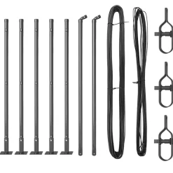 vidaXL Poste de Valla 7 pcs Acero Gris Discount