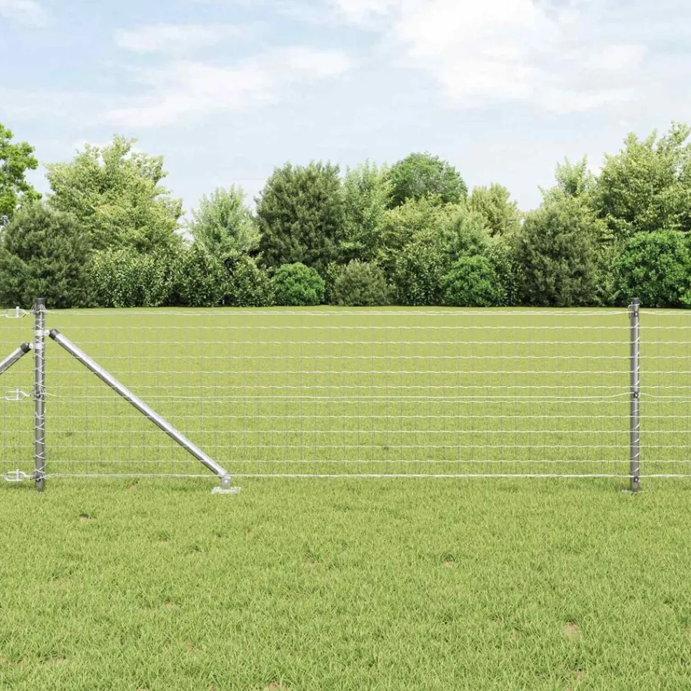 vidaXL Poste de Valla 52 pcs Gris 3,2 x 3,2 x 105 cm Acero galvanizado Sale