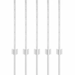 vidaXL Vallas De Jardín-Poste de Valla 5 pcs Plateado 60 cm Acero