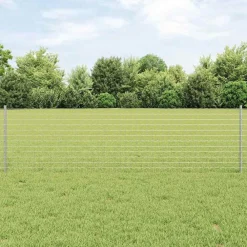 vidaXL Vallas De Jardín-Poste de Valla 5 pcs Plateado 60 cm Acero