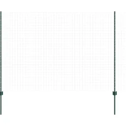 vidaXL Vallas De Jardín-Poste de Valla 22 pcs Verde 200 cm Acero