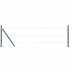 vidaXL Poste de Valla 52 pcs Gris 3,2 x 3,2 x 50 cm Verde Best