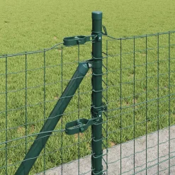 vidaXL Poste de Valla 52 pcs Gris 3,2 x 3,2 x 50 cm Verde Best