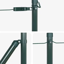 vidaXL Poste de Valla 52 pcs Gris 3,2 x 3,2 x 50 cm Verde Best
