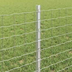 vidaXL Poste de Valla 44 pcs Plateado 100 cm Acero Acero galvanizado/plata Online