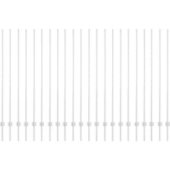 vidaXL Vallas De Jardín-Poste de Valla 22 pcs Plateado 200 cm Acero
