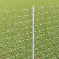 vidaXL Vallas De Jardín-Poste de Valla 22 pcs Plateado 200 cm Acero