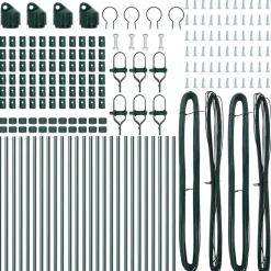 vidaXL Vallas De Jardín-Poste de Valla 26 pcs 3,2 x 3,2 x 80 cm