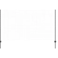 vidaXL Vallas De Jardín-Poste de Valla 44 pcs Gris 180 cm Acero