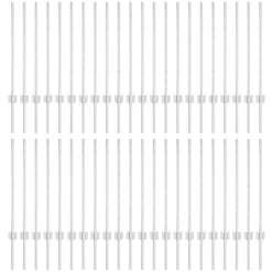 vidaXL Poste de Valla 44 pcs Plateado 120 cm Acero Acero galvanizado/plata Online