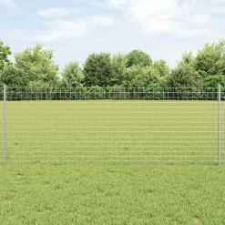 vidaXL Poste de Valla 44 pcs Plateado 120 cm Acero Acero galvanizado/plata Online