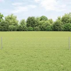 vidaXL Vallas De Jardín-Poste de Valla 22 pcs Plateado 80 cm Acero