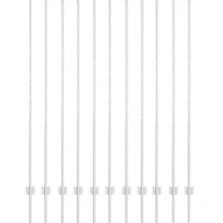 vidaXL Vallas De Jardín-Poste de Valla 11 pcs Plateado 150 cm Acero