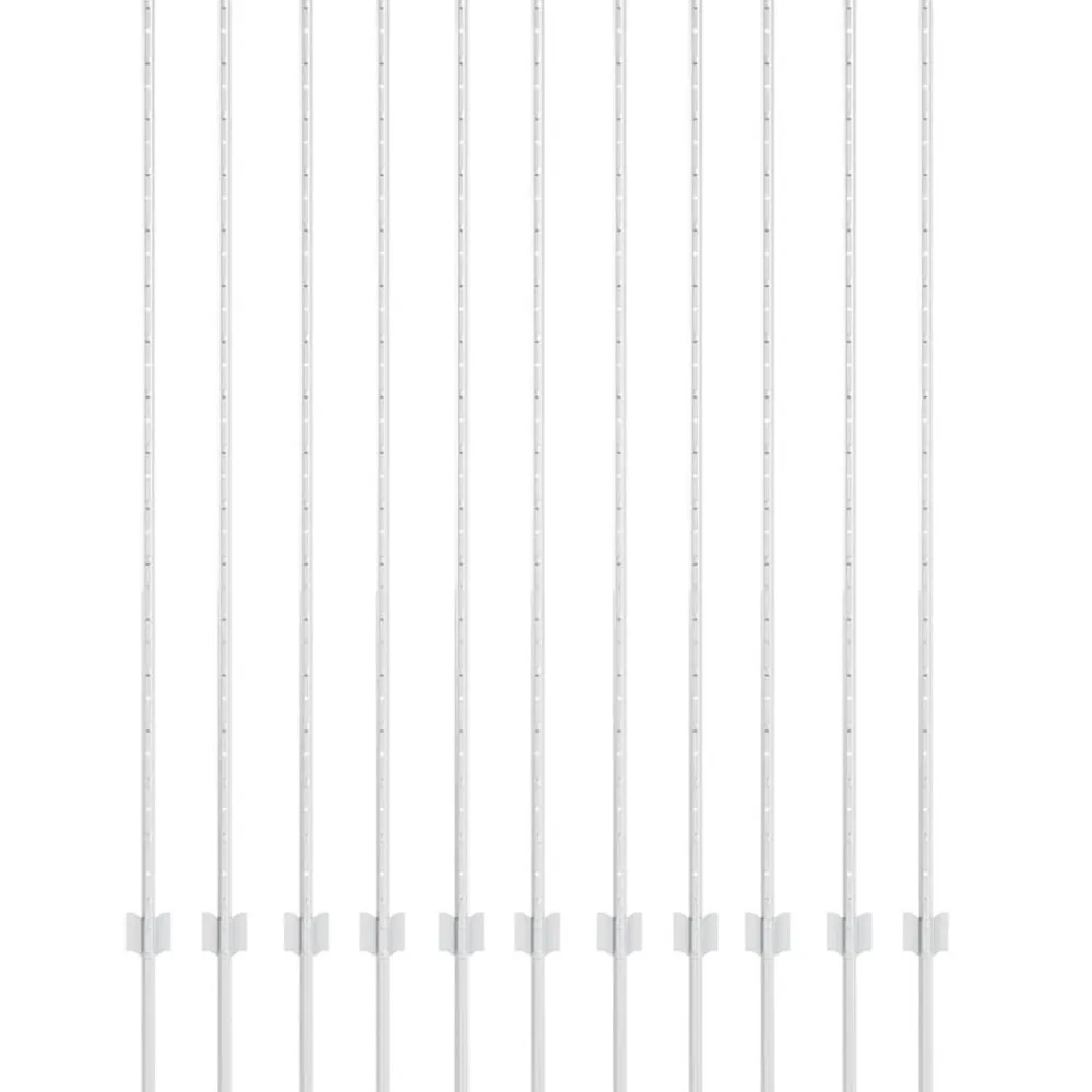 vidaXL Vallas De Jardín-Poste de Valla 11 pcs Plateado 150 cm Acero