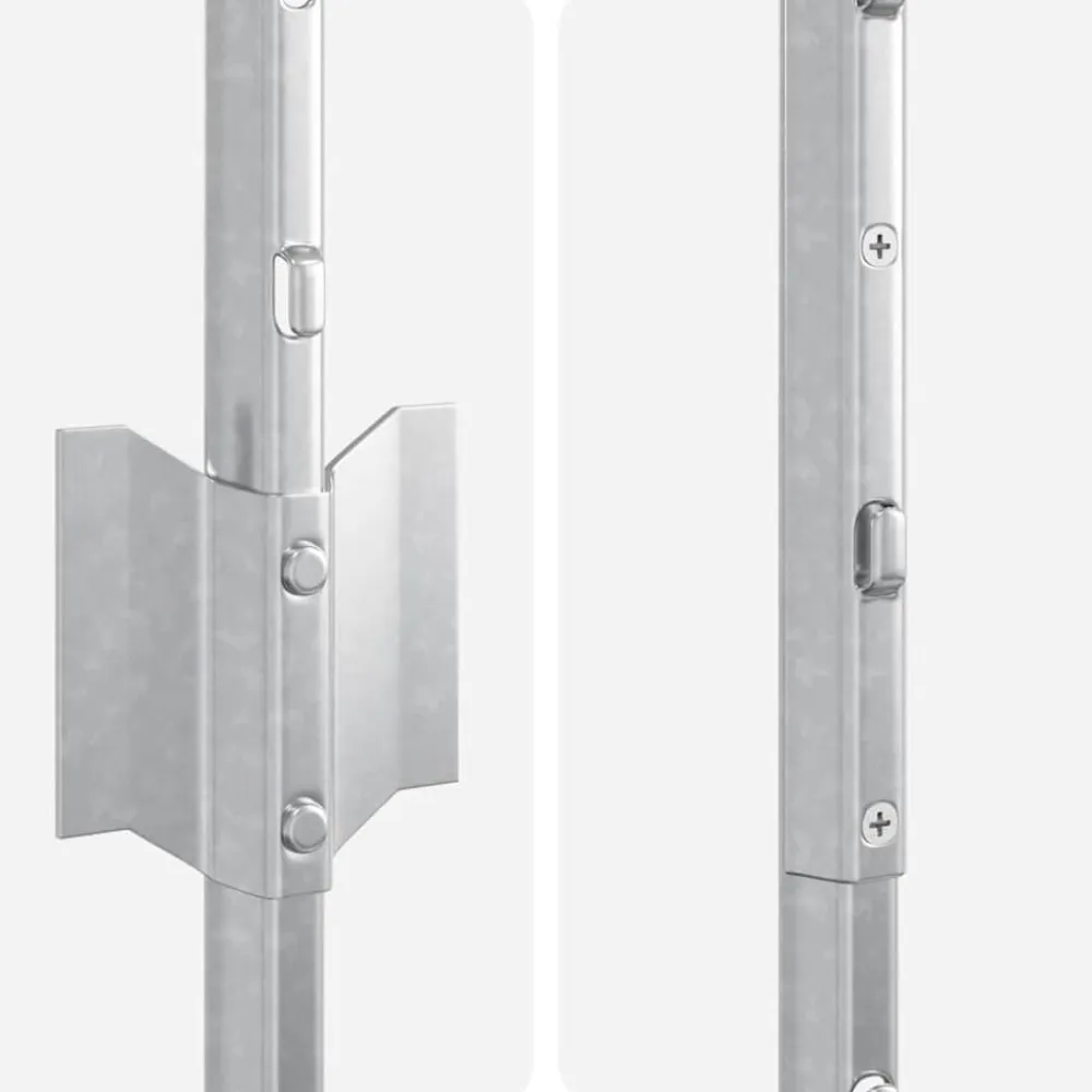 vidaXL Vallas De Jardín-Poste de Valla 11 pcs Plateado 150 cm Acero
