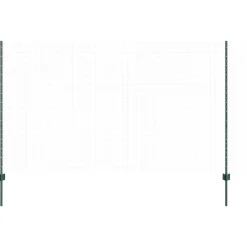 vidaXL Poste de Valla 44 pcs Verde 180 cm Acero Acero/verde Discount