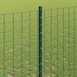 vidaXL Poste de Valla 44 pcs Verde 180 cm Acero Acero/verde Discount