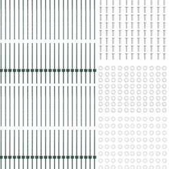 vidaXL Poste de Valla 44 pcs Verde 180 cm Acero Acero/verde Discount