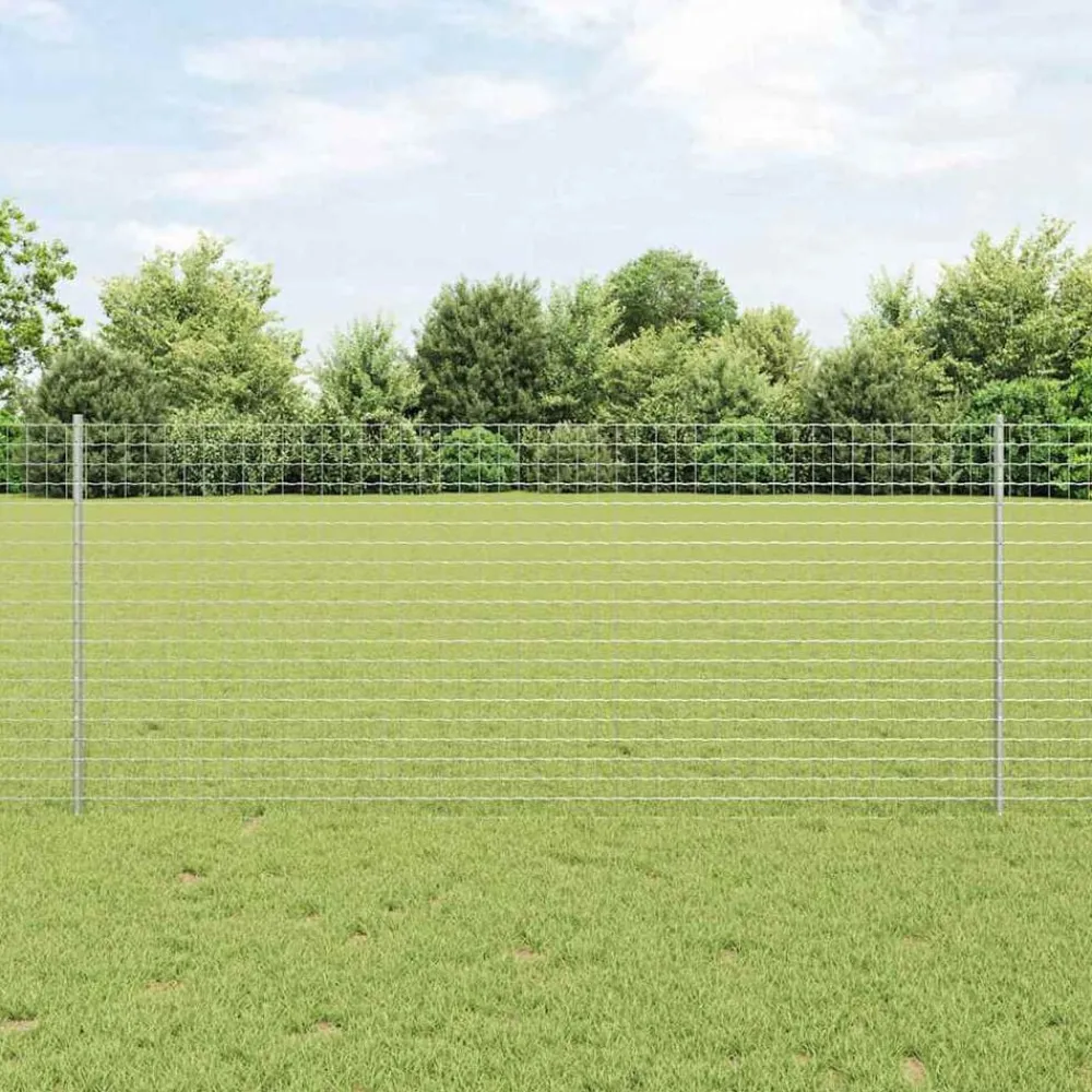 vidaXL Poste de Valla 11 pcs Plateado 100 cm Acero Acero galvanizado/plata Best