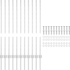 vidaXL Poste de Valla 11 pcs Plateado 100 cm Acero Acero galvanizado/plata Best