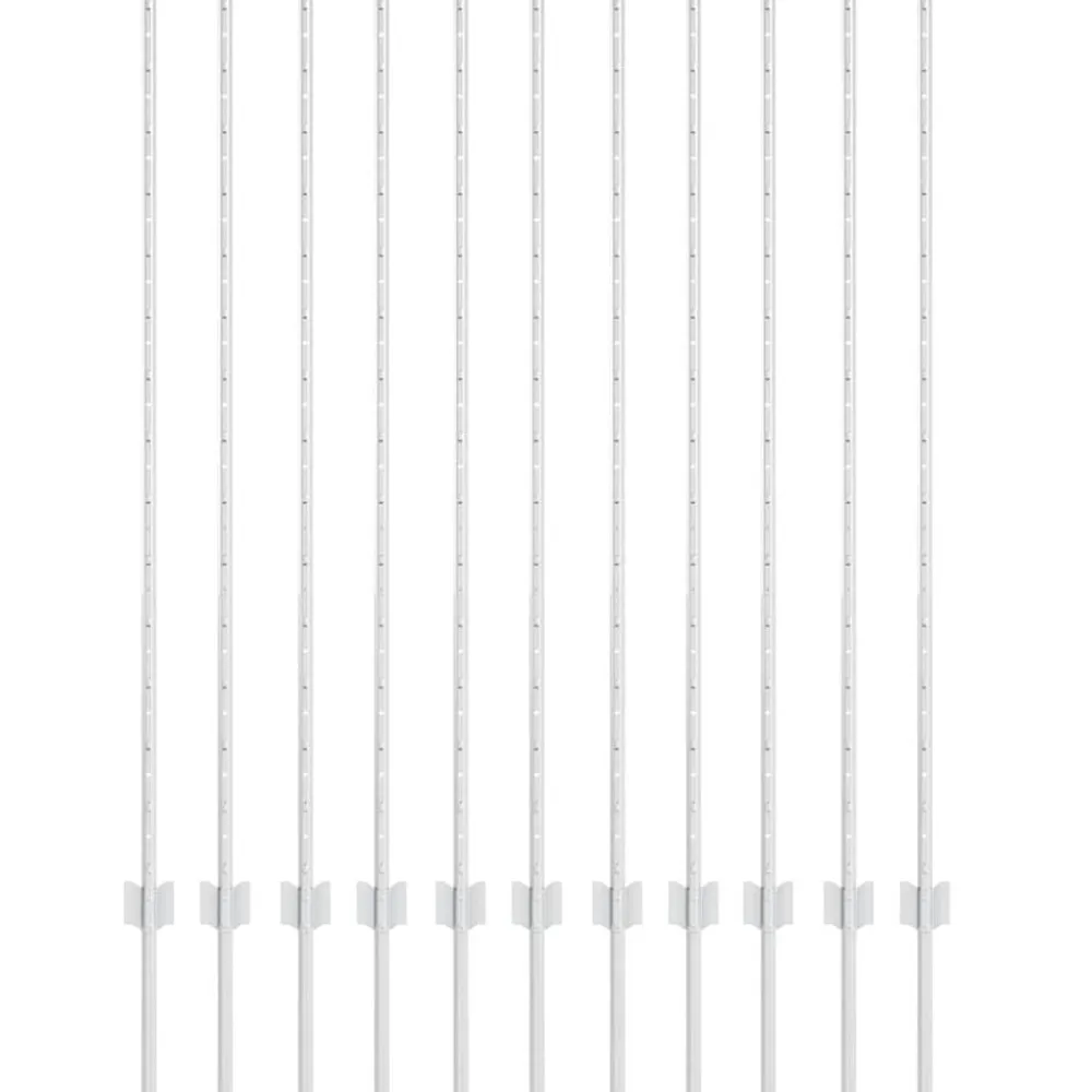 vidaXL Poste de Valla 11 pcs Plateado 140 cm Acero Acero galvanizado/plata Outlet
