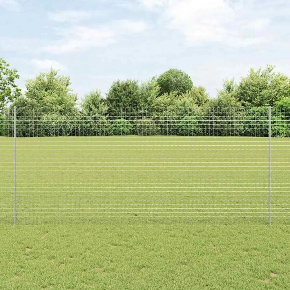 vidaXL Poste de Valla 11 pcs Plateado 140 cm Acero Acero galvanizado/plata Outlet