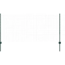 vidaXL Poste de Valla 44 pcs Verde 140 cm Acero Acero/verde Hot