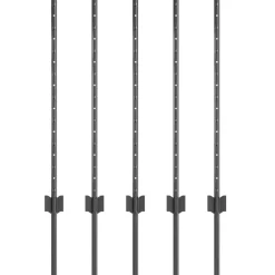 vidaXL Vallas De Jardín-Poste de Valla 5 pcs Gris 80 cm Acero
