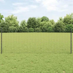 vidaXL Vallas De Jardín-Poste de Valla 5 pcs Gris 80 cm Acero