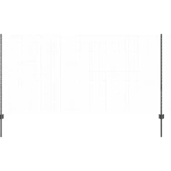 vidaXL Vallas De Jardín-Poste de Valla 22 pcs Gris 160 cm Acero